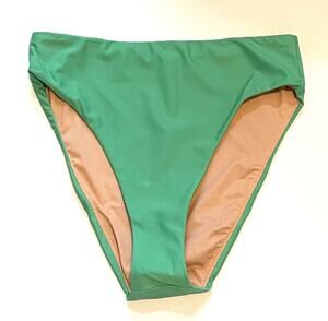 J. Crew High Leg Swim Bikini Bottom Green Size Medium NEW